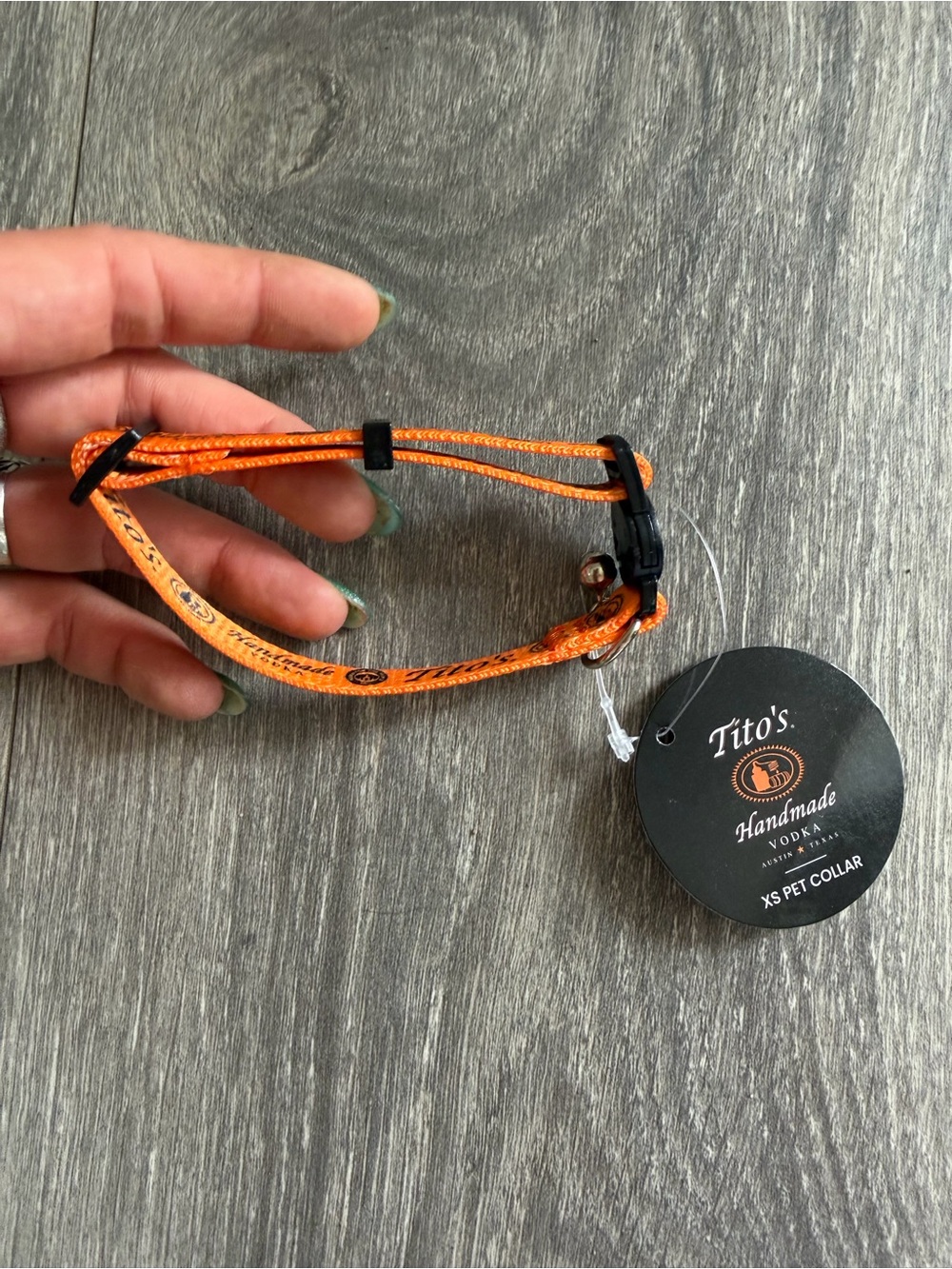 Orange Titos Vodka Pet Dog Collar - XS